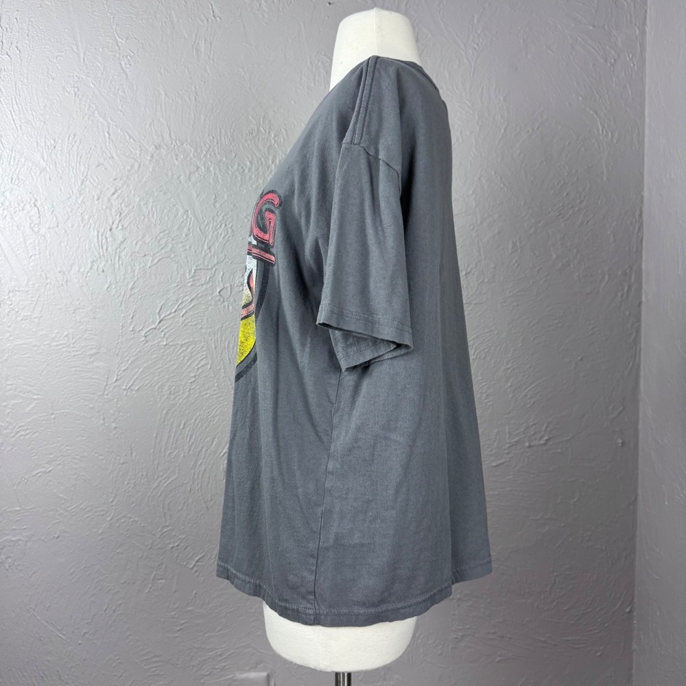 XL Grey Rolling Stones Tshirt 100% cotton 2023 70s rock Band tee distressed logo - Picture 3 of 6
